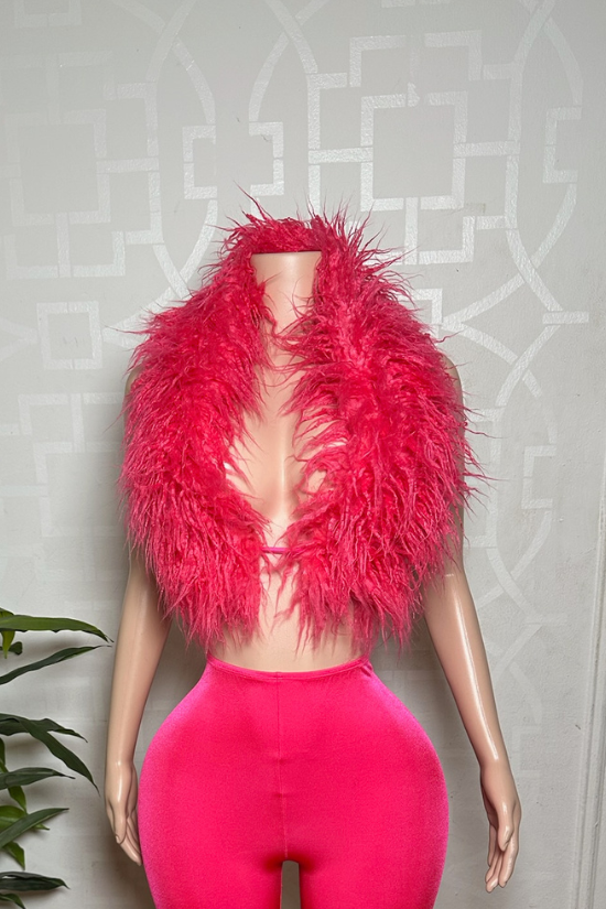 Cropped Fur Vest