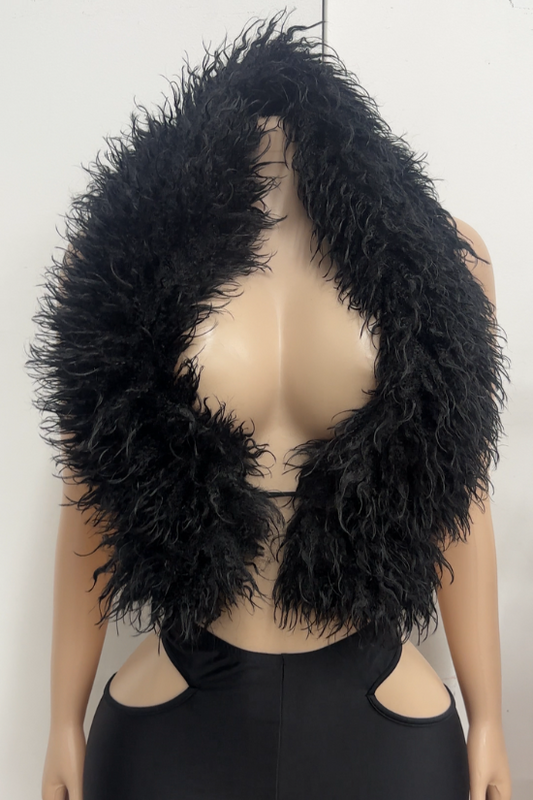Cropped Fur Vest Mix ( 4black 6white)