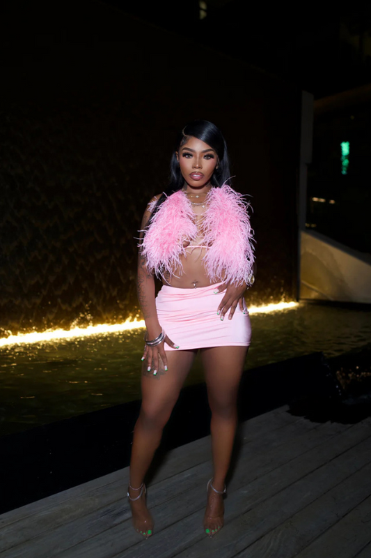Ostrich Feather Set Skirt